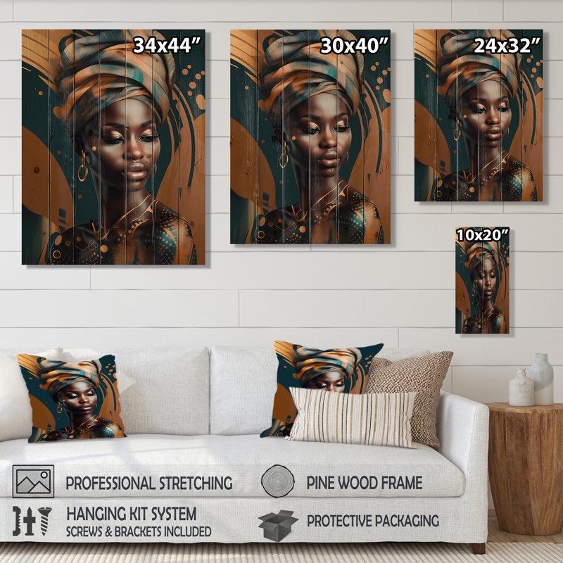 Landy - Panneaux de décoration murale en bois tendance, H 32 po x l 24 po