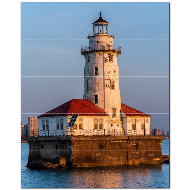 Murale décorative en céramique satinée 8 po x 8 po Langle