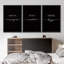 «Focus Stay Think on Progress Consistent Bigger», reproduction d'art sur toile encadrée 3 pièces-128128899-128128900
