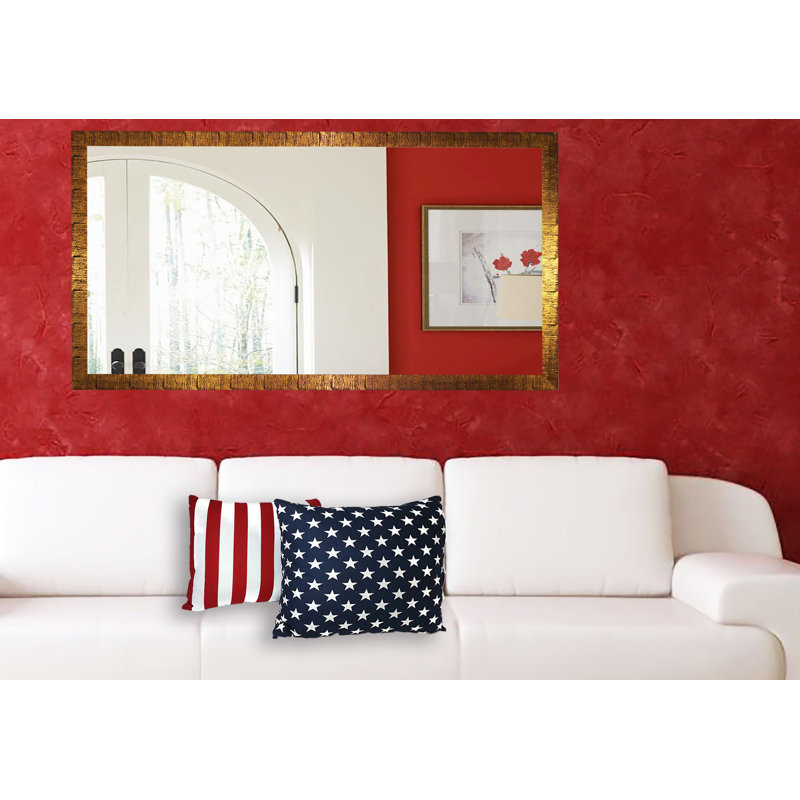 Guildford Wood Flat Wall Mirror, 37" H x 65.5" W
