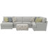 Canapé modulaire 3 pièces avec sièges confort Youngblood, 9 coussins décoratifs inclus et 1 repose-pieds cocktail de 41 po inclus