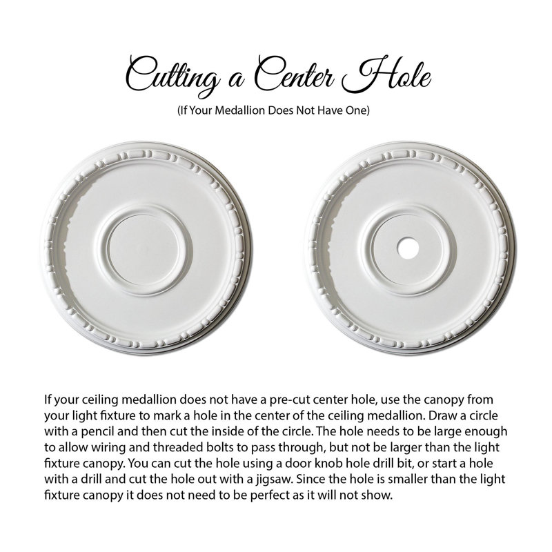 Primed White Polyurethane Decorative Ceiling Medallion 31.5 Inch