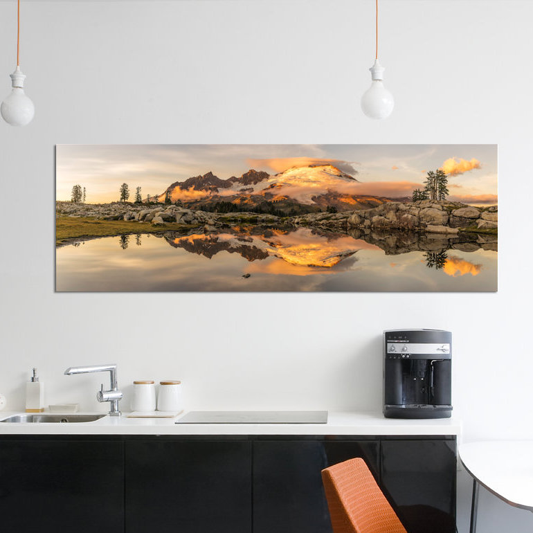 «Mt. «Baker Sunrise Washington State», impression sur toile, H 16 po x l 48 po x P 1,5 po, Toile tendue