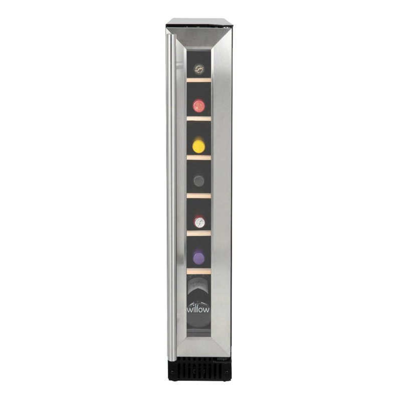 Willow Single Zone 14.8cm 7 Bottle Wine Refrigerator, Silver