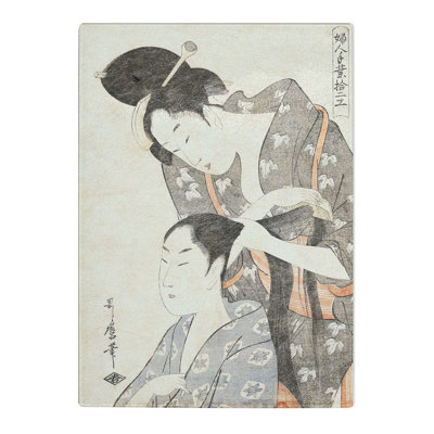Tempered Glass Hairdresser by Kitagawa Utamaro Chopping Board