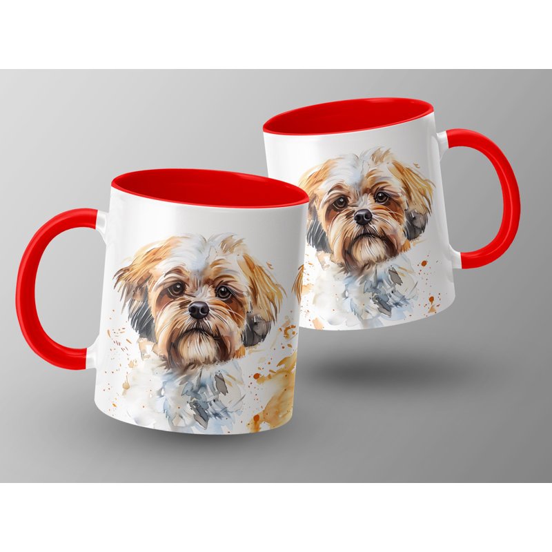 Ceramic Coffee Mug, Red, 3