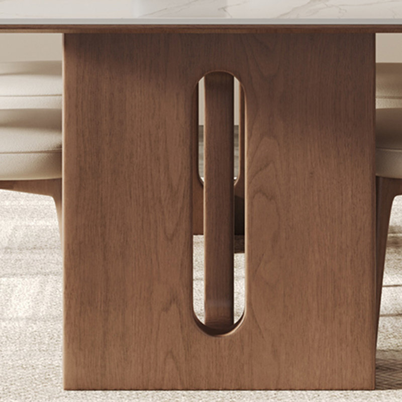 Ensemble de table de salle à manger rectangulaire European Light Luxury, H 29,5 po x L 63 po x l 31,5 po