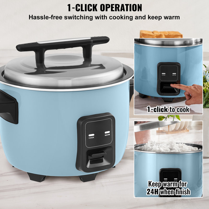VEVOR 40-Cup Blue Electric Non-Stick Commercial Rice Cooker