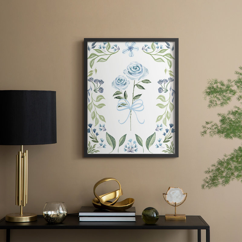 Pretty in Blue Framed Print - Solid Wood