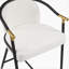 Tabouret de comptoir rembourré H 26 po avec structure en métal (ensemble de 2) - Beige-1355281230