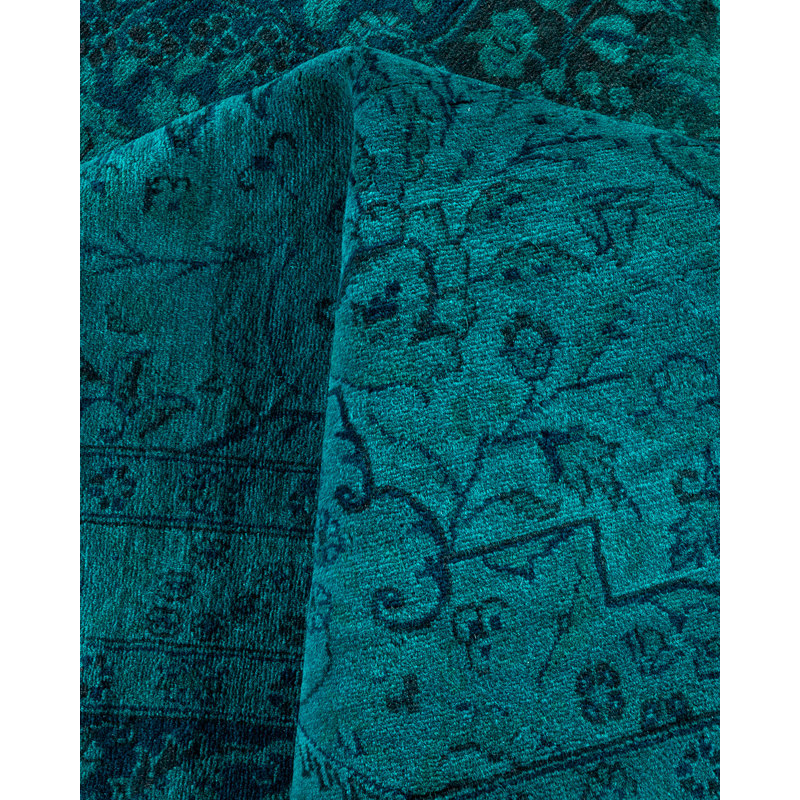 Tapis brun unique de style années 2000 12 pi 1 po x 18 pi 3 po Anglert