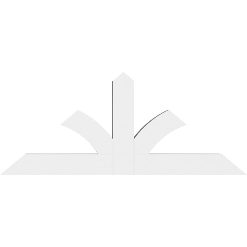 Richland Architectural Grade PVC Gable Bracket, 20" H x 48" W (Pitch: 10/12), 4" D x 4" F