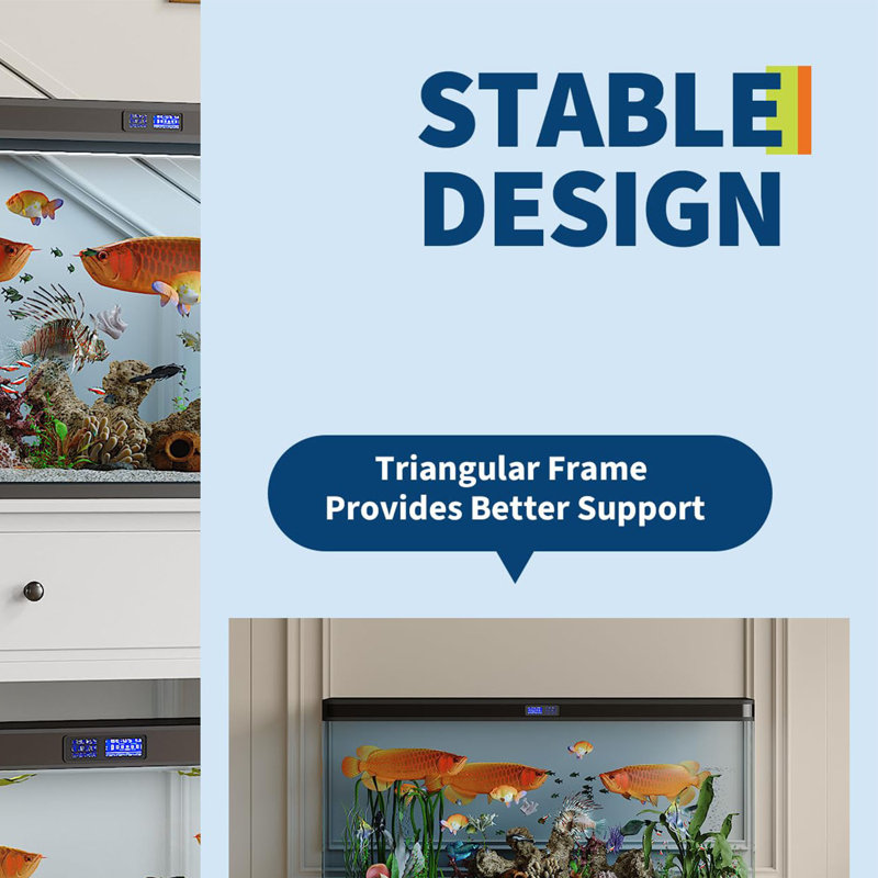 Support d'aquarium 55 gallons avec puissance, armoire robuste avec rangement pour réservoirs de 30 à 55 gallons, brun rustique