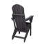 Chaise Adirondack d'extérieur, pliable avec porte-gobelet double, matériau composite avec texture de bois, gris-2122889115