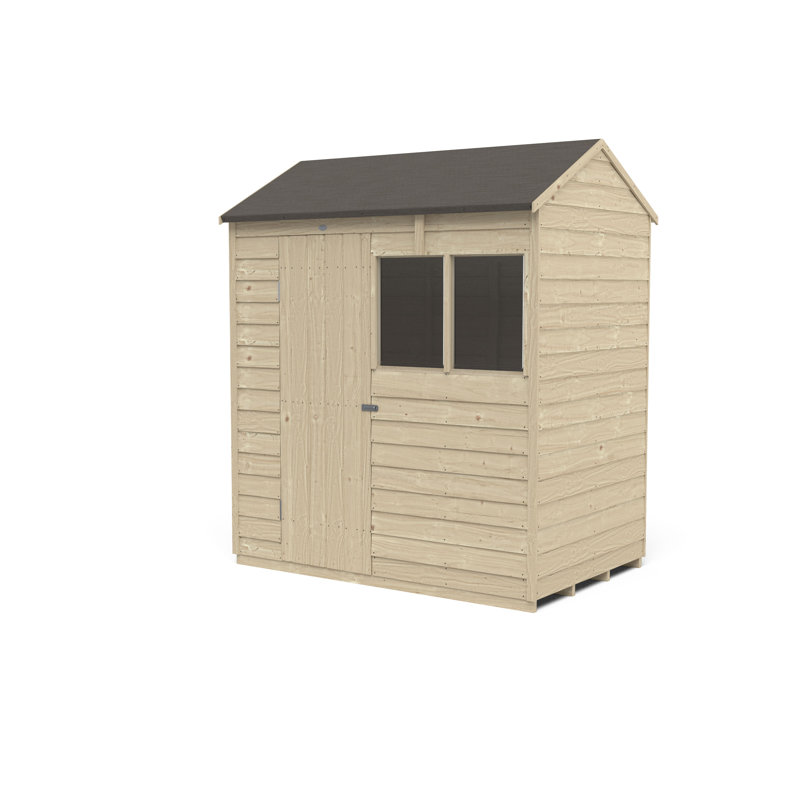 4Life 6x4 Pressure Treated Reverse Apex Shed, Yes