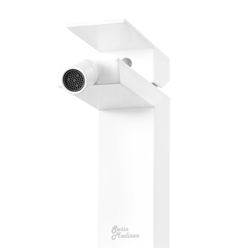 Matte White Brass Modern Bidet Faucet with Zinc Handle