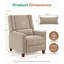 Fauteuil inclinable rembourré en chenille de 78 cm de large avec dossier et repose-pieds réglables-2057784594