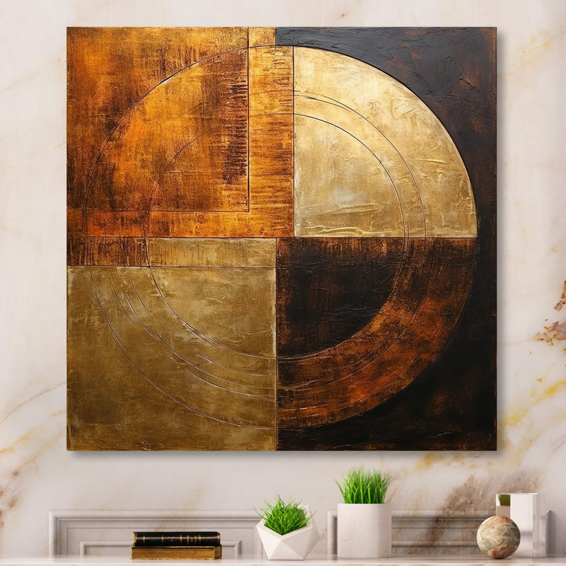 - Abstract Shapes Metal Wall Art, 36" H x 36" W x 1.5" D
