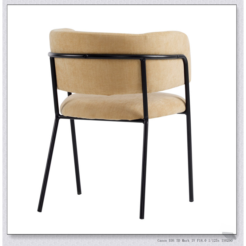 Ensemble de 2 chaises à accoudoirs rembourrées Modern Modern, élégantes et confortables pour les salles à manger contemporaines