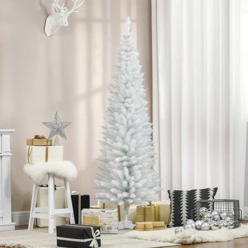 Arbre de Noël artificiel enneigé avec branches réalistes et base en plastique, 5.11'