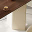 Bureau rectangulaire en bois manufacturé brun noisette + beige-120331669-120331665
