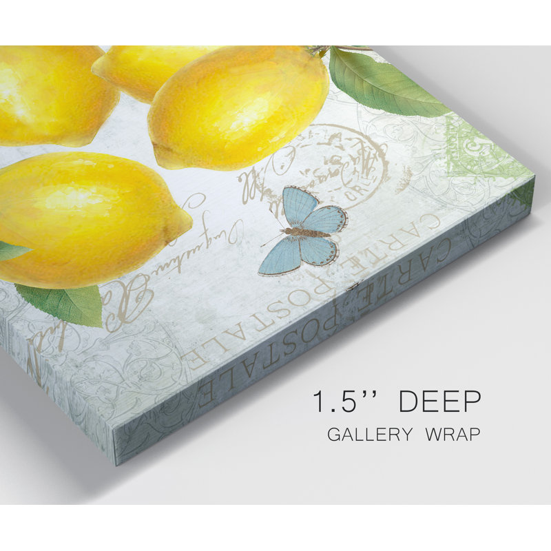 " Postcard Lemons ", 8" H x 12" W x 1" D
