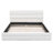 Queen Size Upholstered Platform Bed,White
