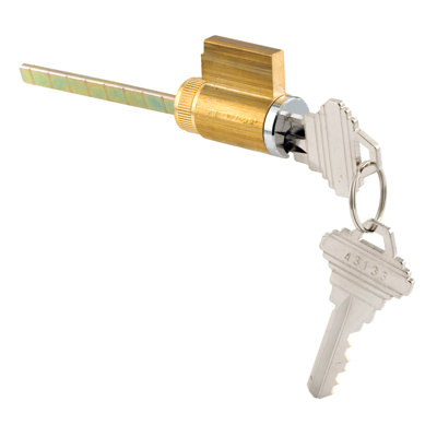 Prime-Line Cylinder Lock, 1-1/4 In., Schlage Shaped Keys (Single Pack)