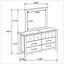 Commode 6 tiroirs avec miroir