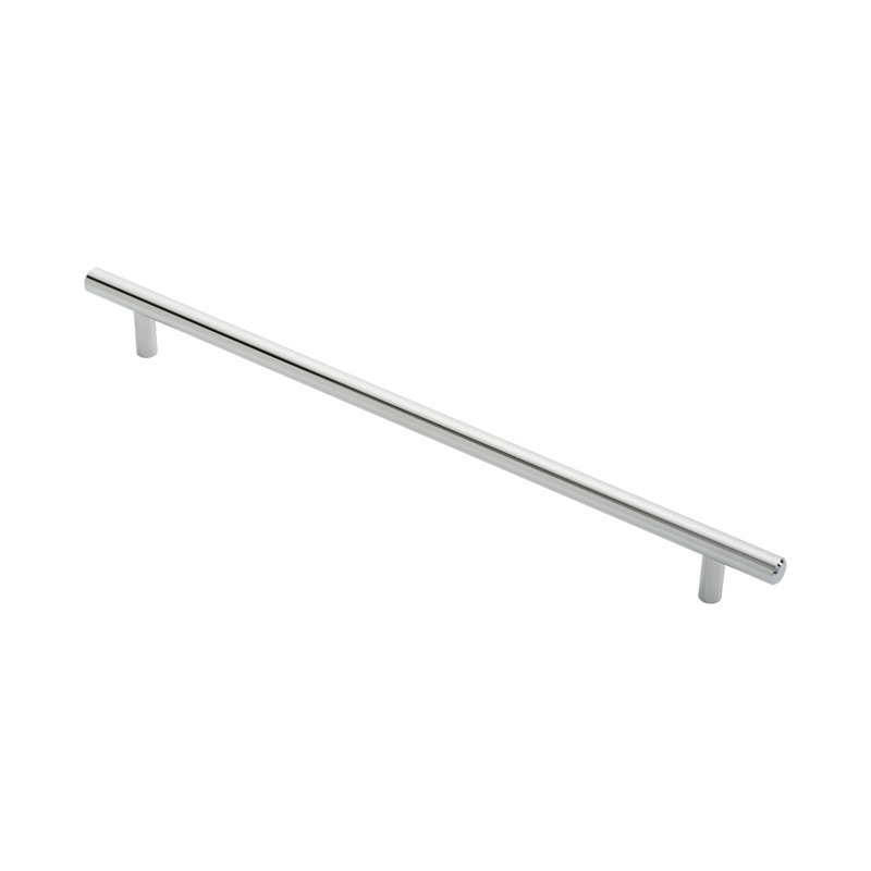 Steel T-Bar Handle, Polished Chrome, 3.5 x 2.2