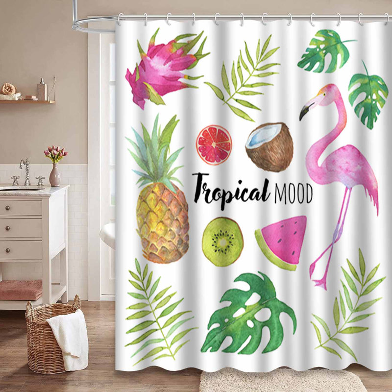 Rideau de douche Tropical, L 72 po x l 78 po