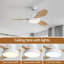 Ventilateur de plafond moderne à 3 pales de 47 po avec lumière DEL et télécommande Damecia-810304849