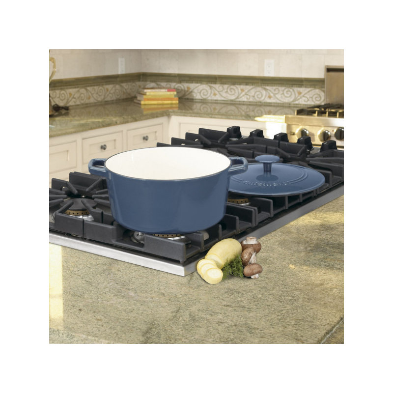 Cuisinart Chef’s Classic Enamel on Steel Round Dutch Oven with Lid, 3 Qt., Provencal Blue