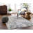 Abstract Machine Woven Polyester Area Rug in Beige/Blue/Orange-1471421585