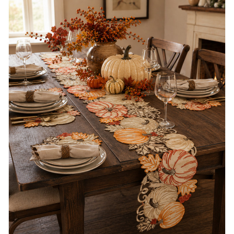 Parham Oval Thanksgiving Table Runner, 70" L x 15" W