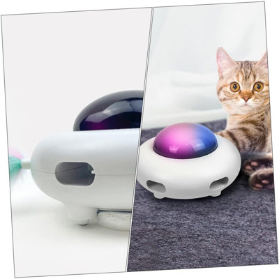 Smart UFO Automatic Cat Toy, Hands-Free Self-Playing Feather Teaser for Indoor Cats