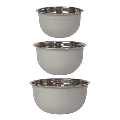 Stainless Steel 3 Piece Nested Mixing Bowl Set