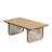 Rectangular Aluminum & HDPE Wicker Coffee Table-1599644234