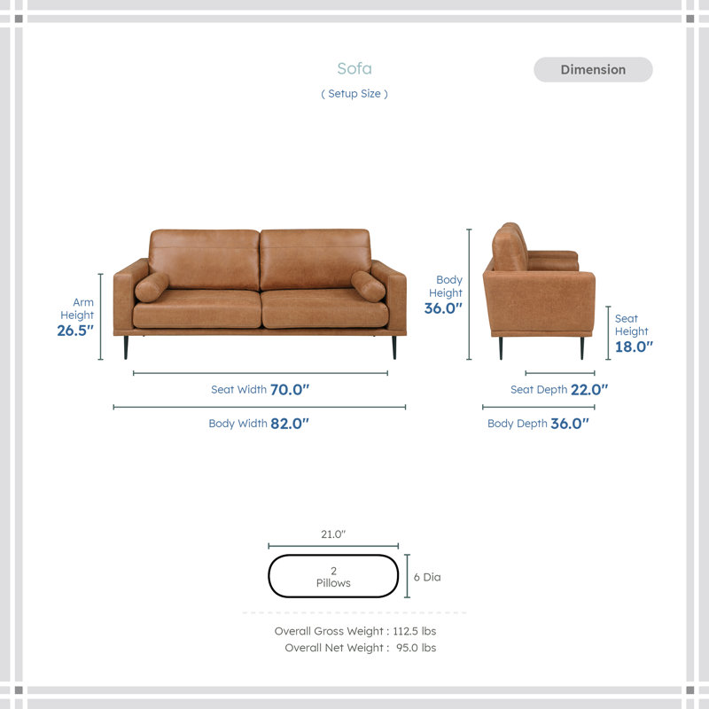 Ensemble de canapé 3 pièces à accoudoirs carrés en microfibre poli Mid-Century 3 pièces