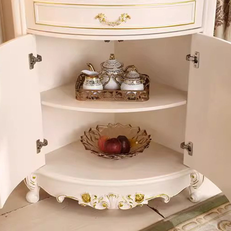 Beige Solid Wood Corner cabinet, Beige, 86.61" H x 23.62" W x 35.43" D