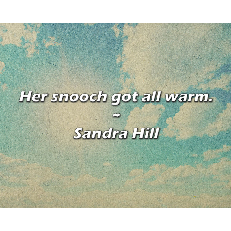 Citation de Sandra Hill: «Snooch» est devenu tout chaud.