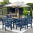 All-weather Hdpe Patio Dining Set With Umbrella Hole-367904581