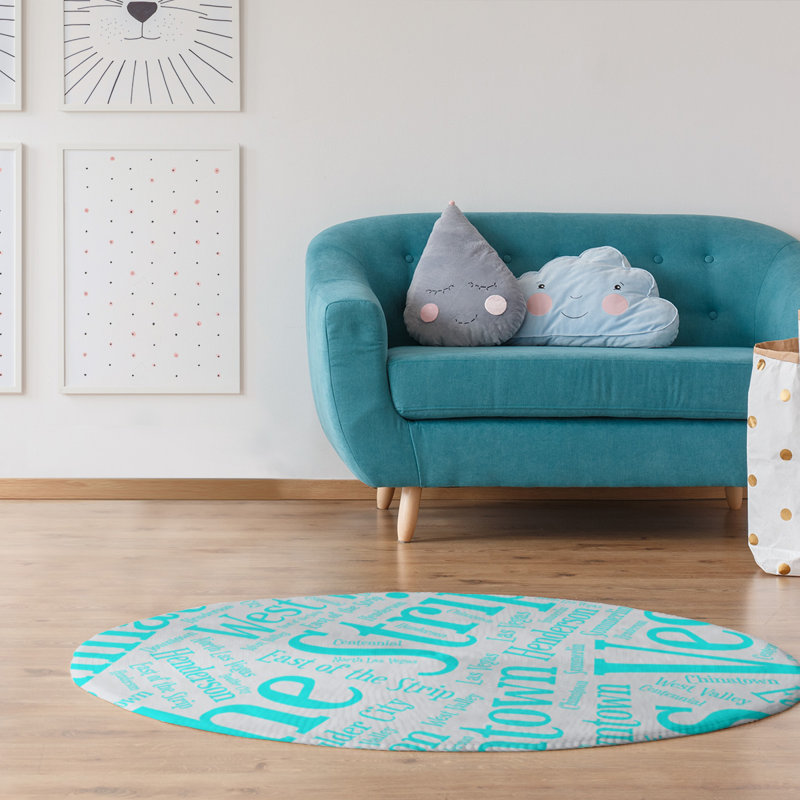 Chenille Indoor Rug, Round 5'