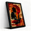 Silhouette de saxophoniste, art abstrait, toile tendue sur châssis, ensemble de 1-1363634672