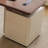 Nut-brown + White Rectangular Solid Wood desks-1173641283