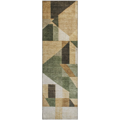 Premium Machine Washable Mayfield AMF2365 Geometric Rug