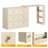 Extendable Makeup Vanity Desk With 6 Drawers-120142150