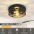 2-Light Industrial Flush Mount Ceiling Light, Black Metal Cage Drum Fixture, E26 Base, Modern Farmhouse Close To Ceiling Lighting For Hallway, Bedroom, Kitchen-2141390155
