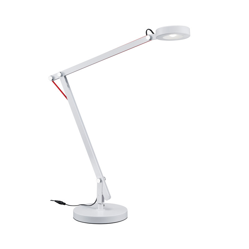Brancato Adjustable Metal Desk Lamp, White