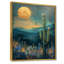 Cactus vert, orange, désert, éveil, coucher de soleil - décoration murale cactus floral-1966140582-1966140578